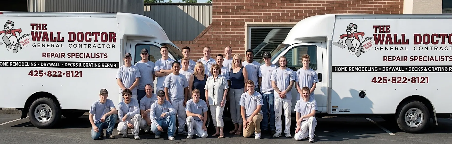 The Wall Doctor team photo in Bellevue